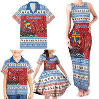 Aland Viking Santa Christmas Family Matching Tank Maxi Dress and Hawaiian Shirt Funny Reindeer Norse Xmas - Wonder Print Shop