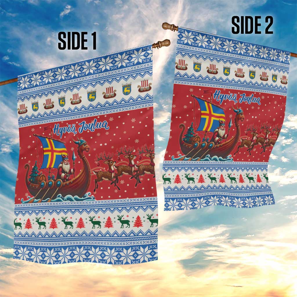 Aland Viking Santa Christmas Garden Flag Funny Reindeer Norse Xmas - Wonder Print Shop