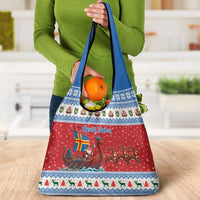 Aland Viking Santa Christmas Grocery Bag Funny Reindeer Norse Xmas - Wonder Print Shop