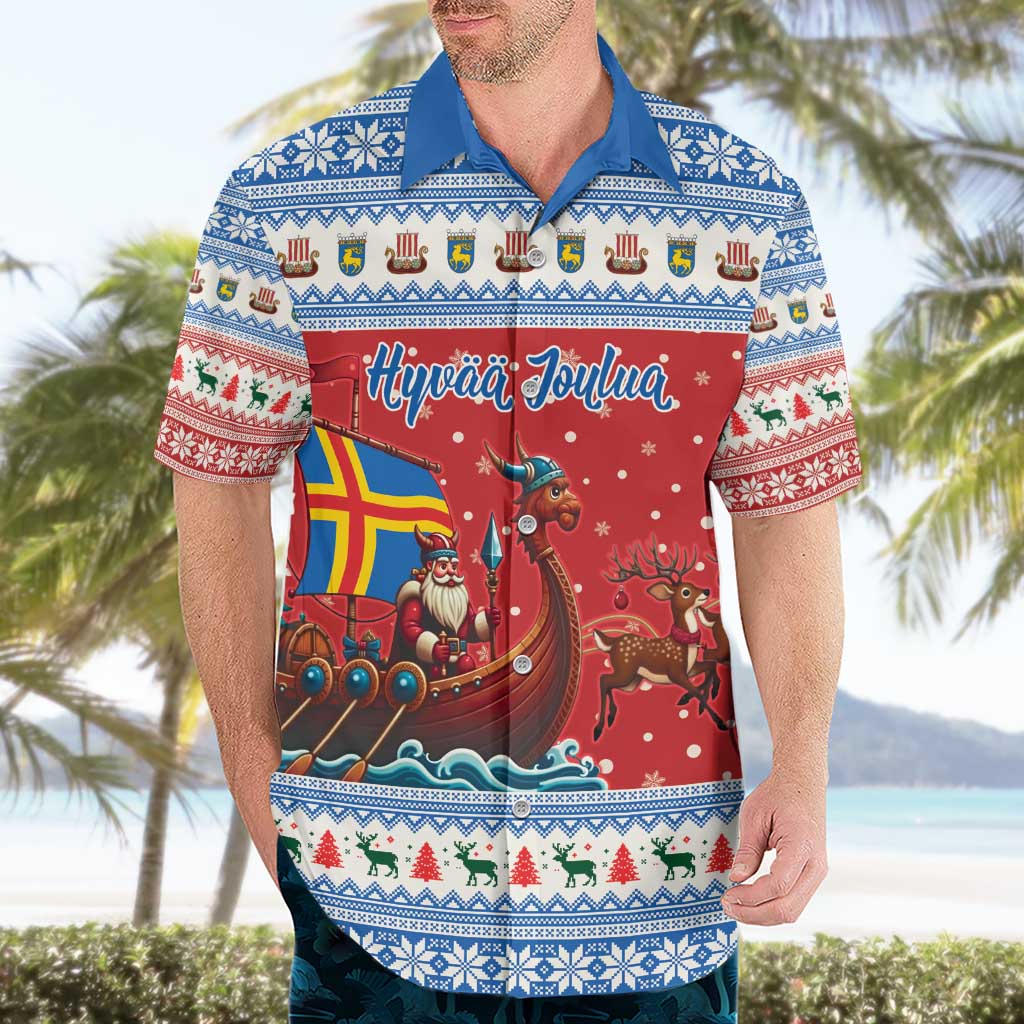 Aland Viking Santa Christmas Hawaiian Shirt Funny Reindeer Norse Xmas - Wonder Print Shop