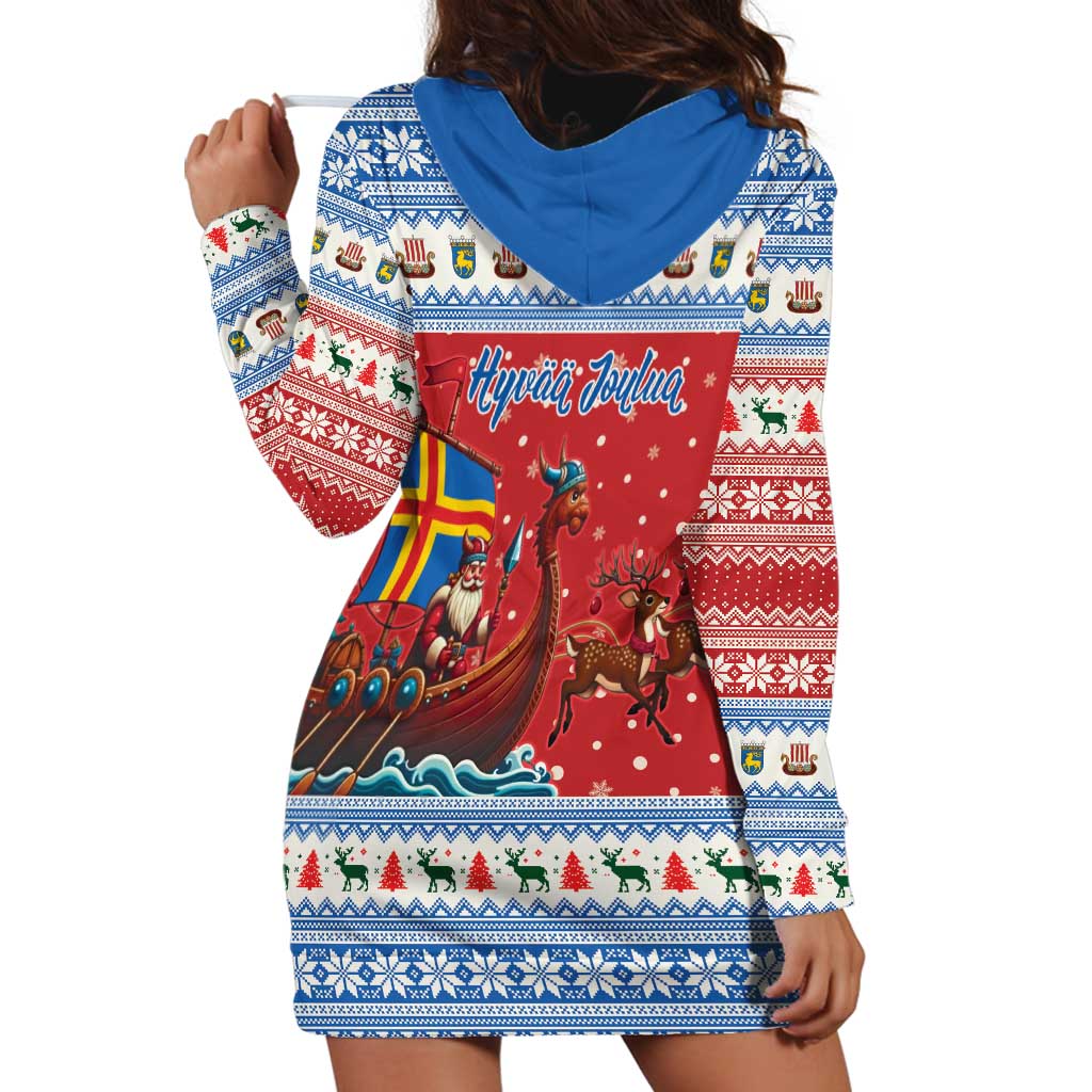 Aland Viking Santa Christmas Hoodie Dress Funny Reindeer Norse Xmas - Wonder Print Shop
