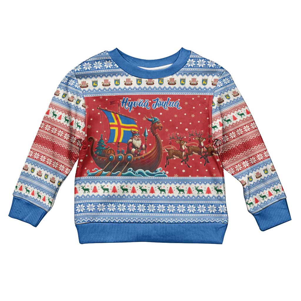 Aland Viking Santa Christmas Kid Ugly Christmas Sweater Funny Reindeer Norse Xmas - Wonder Print Shop