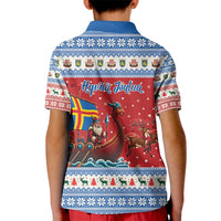 Aland Viking Santa Christmas Kid Polo Shirt Funny Reindeer Norse Xmas - Wonder Print Shop