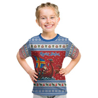 Aland Viking Santa Christmas Kid T Shirt Funny Reindeer Norse Xmas - Wonder Print Shop