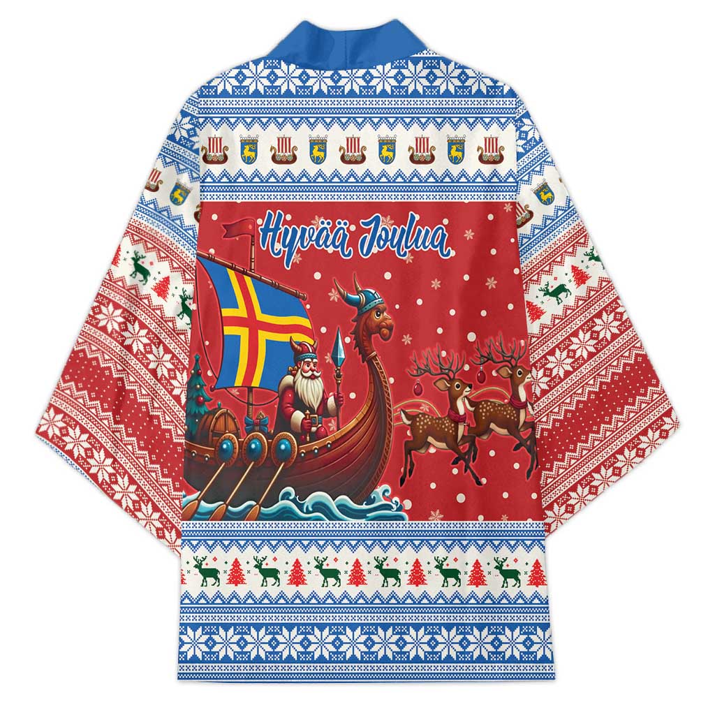 Aland Viking Santa Christmas Kimono Funny Reindeer Norse Xmas - Wonder Print Shop