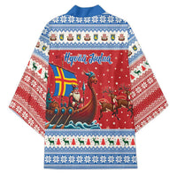 Aland Viking Santa Christmas Kimono Funny Reindeer Norse Xmas - Wonder Print Shop