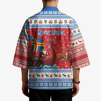 Aland Viking Santa Christmas Kimono Funny Reindeer Norse Xmas - Wonder Print Shop