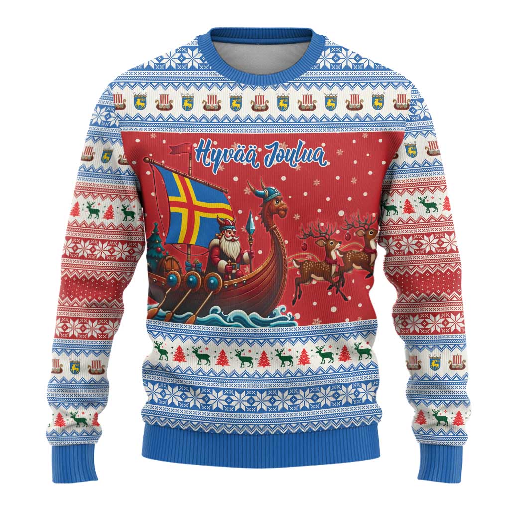 Aland Viking Santa Christmas Ugly Christmas Sweater Funny Reindeer Norse Xmas - Wonder Print Shop