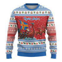 Aland Viking Santa Christmas Ugly Christmas Sweater Funny Reindeer Norse Xmas - Wonder Print Shop