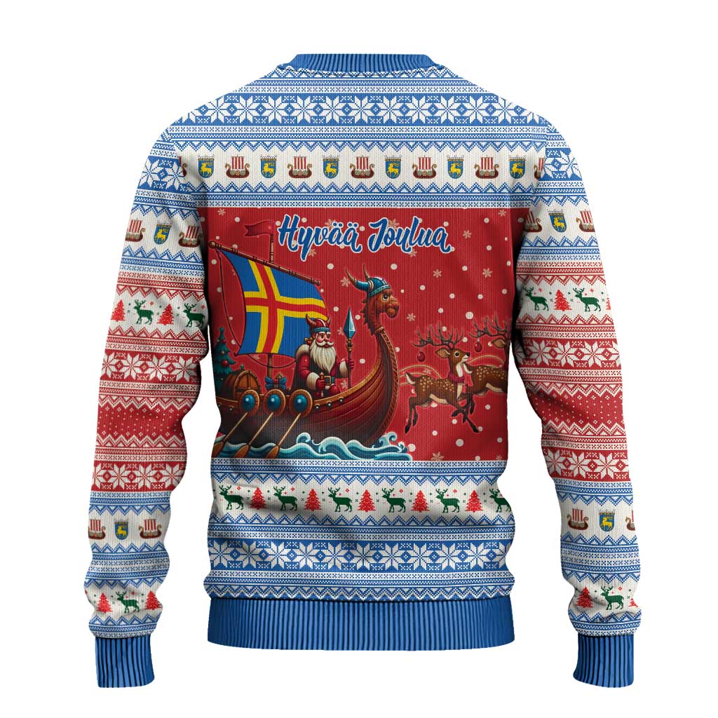 Aland Viking Santa Christmas Ugly Christmas Sweater Funny Reindeer Norse Xmas - Wonder Print Shop