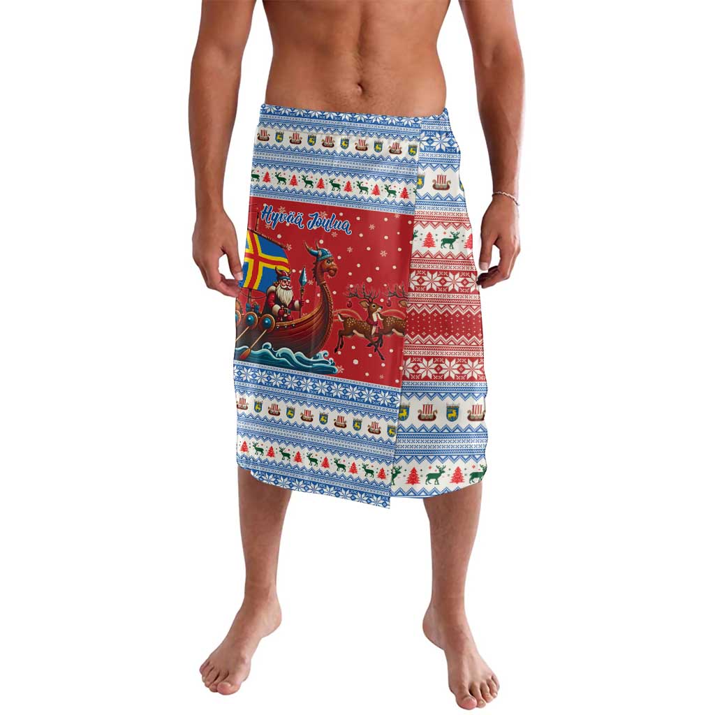 Aland Viking Santa Christmas Lavalava Funny Reindeer Norse Xmas - Wonder Print Shop