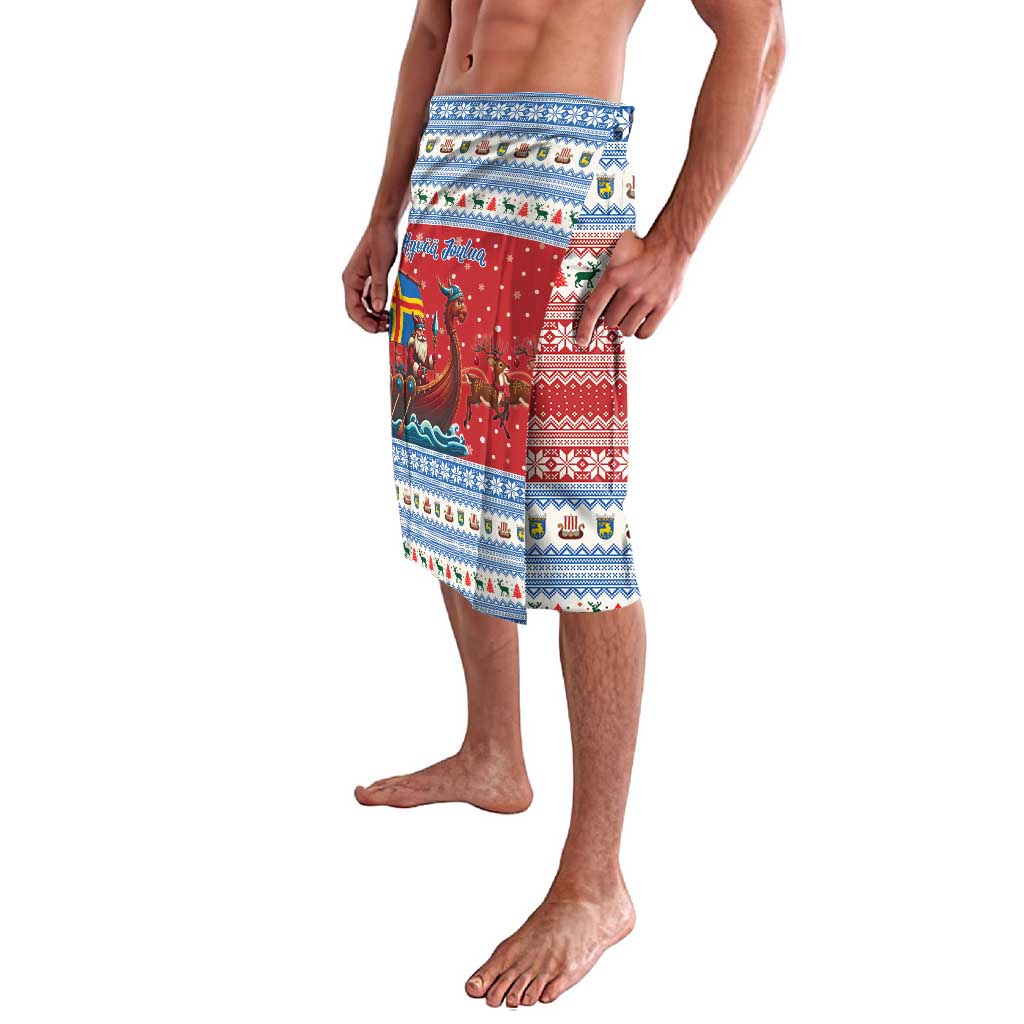Aland Viking Santa Christmas Lavalava Funny Reindeer Norse Xmas - Wonder Print Shop