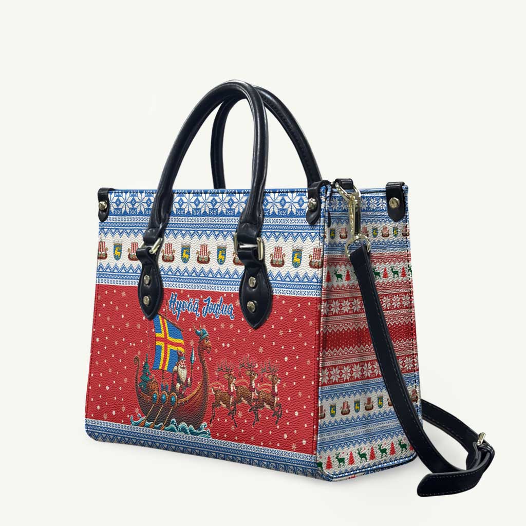 Aland Viking Santa Christmas Leather Bag Funny Reindeer Norse Xmas - Wonder Print Shop