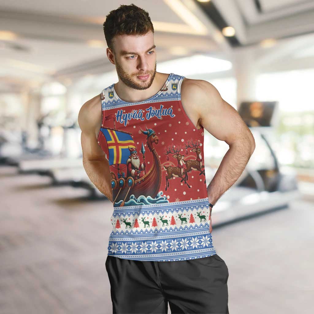 Aland Viking Santa Christmas Men Tank Top Funny Reindeer Norse Xmas - Wonder Print Shop