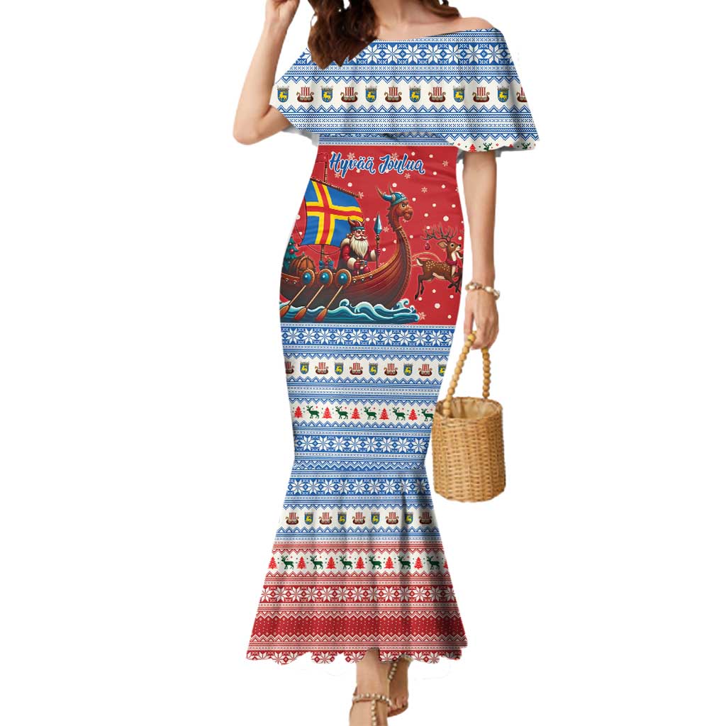 Aland Viking Santa Christmas Mermaid Dress Funny Reindeer Norse Xmas - Wonder Print Shop
