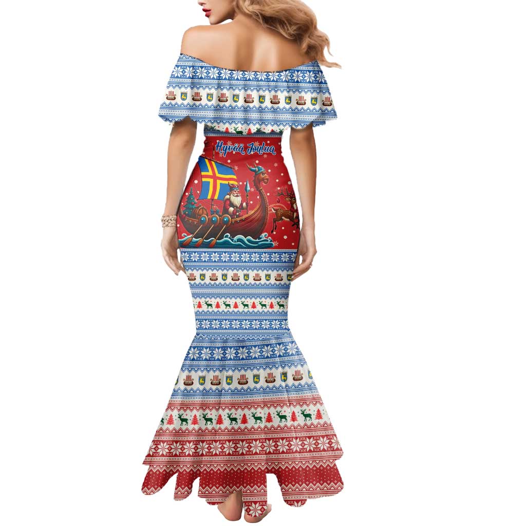 Aland Viking Santa Christmas Mermaid Dress Funny Reindeer Norse Xmas - Wonder Print Shop