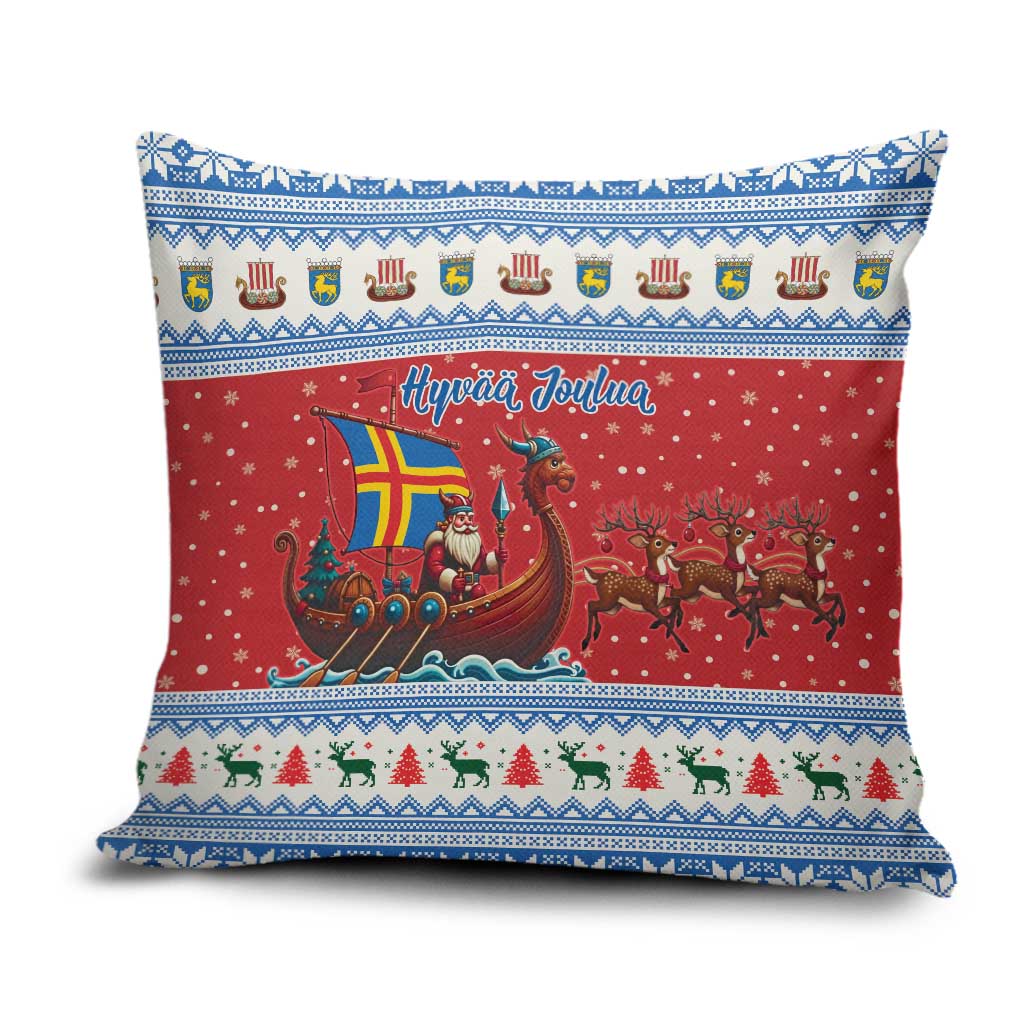 Aland Viking Santa Christmas Pillow Cover Funny Reindeer Norse Xmas - Wonder Print Shop