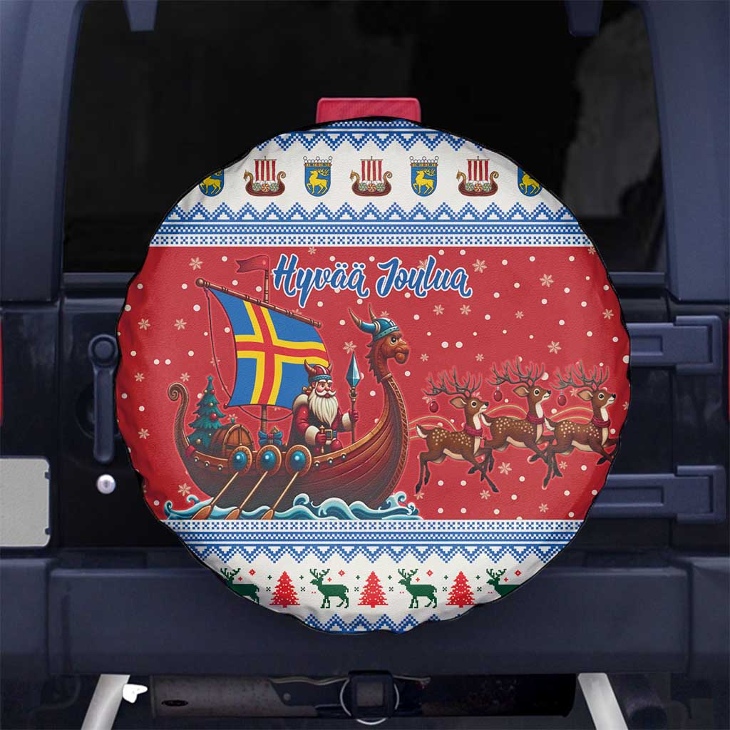 Aland Viking Santa Christmas Spare Tire Cover Funny Reindeer Norse Xmas - Wonder Print Shop