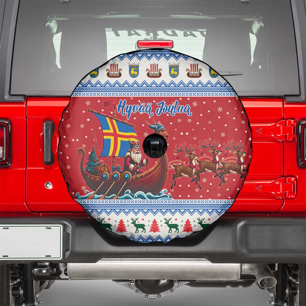 Aland Viking Santa Christmas Spare Tire Cover Funny Reindeer Norse Xmas - Wonder Print Shop
