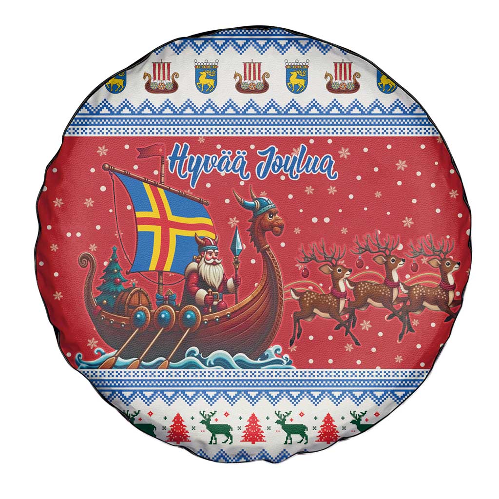 Aland Viking Santa Christmas Spare Tire Cover Funny Reindeer Norse Xmas - Wonder Print Shop