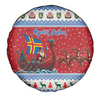 Aland Viking Santa Christmas Spare Tire Cover Funny Reindeer Norse Xmas - Wonder Print Shop