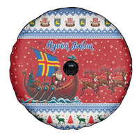 Aland Viking Santa Christmas Spare Tire Cover Funny Reindeer Norse Xmas - Wonder Print Shop