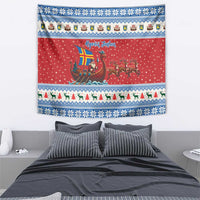 Aland Viking Santa Christmas Tapestry Funny Reindeer Norse Xmas - Wonder Print Shop