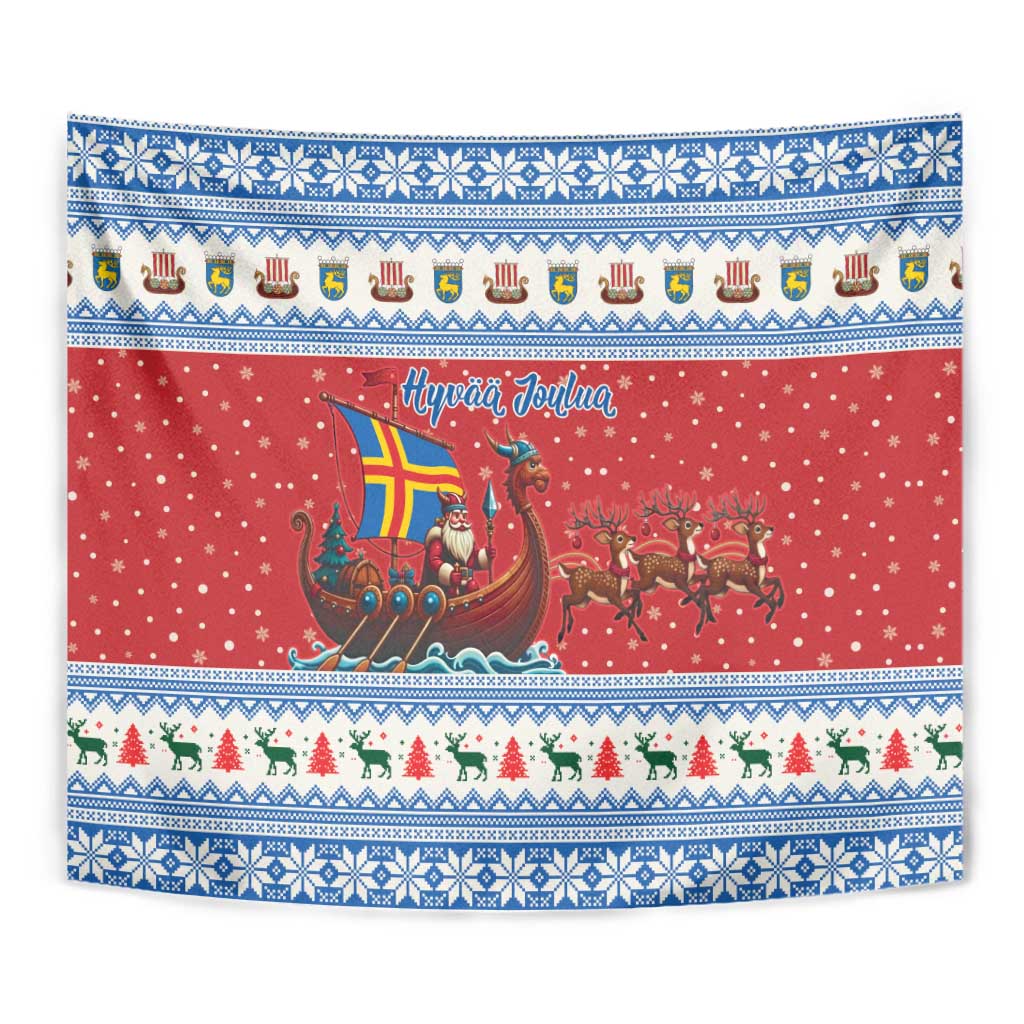 Aland Viking Santa Christmas Tapestry Funny Reindeer Norse Xmas - Wonder Print Shop