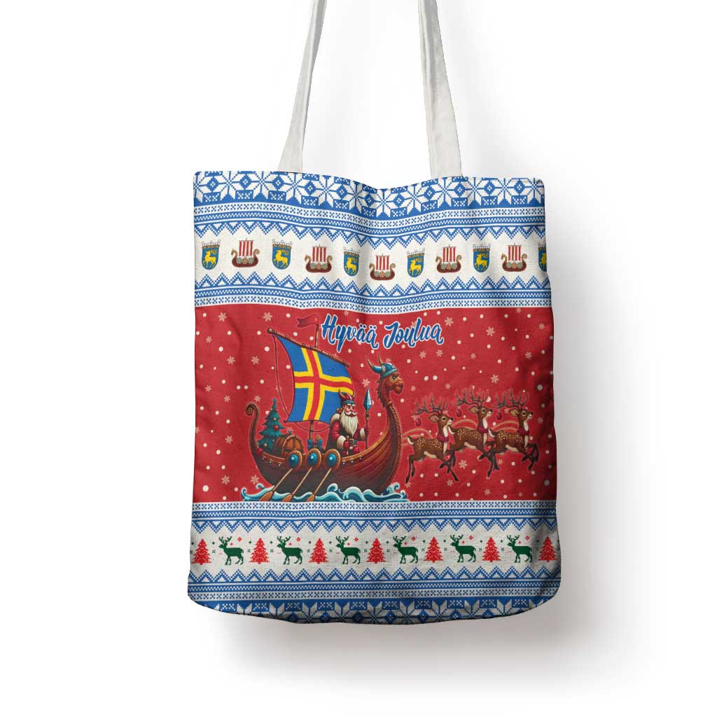 Aland Viking Santa Christmas Tote Bag Funny Reindeer Norse Xmas - Wonder Print Shop
