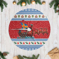 Aland Viking Santa Christmas Tree Skirt Funny Reindeer Norse Xmas - Wonder Print Shop