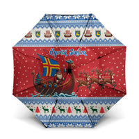 Aland Viking Santa Christmas Umbrella Funny Reindeer Norse Xmas - Wonder Print Shop