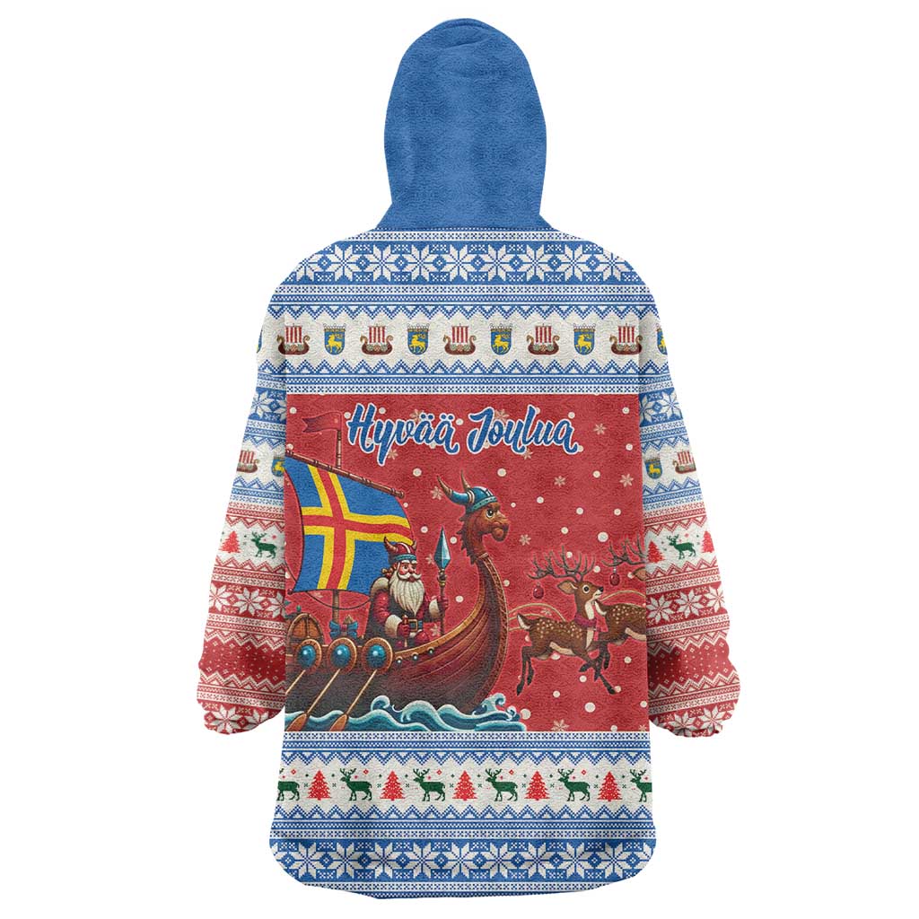 Aland Viking Santa Christmas Wearable Blanket Hoodie Funny Reindeer Norse Xmas - Wonder Print Shop