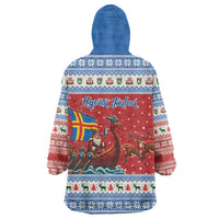 Aland Viking Santa Christmas Wearable Blanket Hoodie Funny Reindeer Norse Xmas - Wonder Print Shop