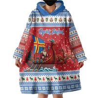 Aland Viking Santa Christmas Wearable Blanket Hoodie Funny Reindeer Norse Xmas - Wonder Print Shop