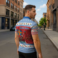 Aland Viking Santa Christmas Zipper Polo Shirt Funny Reindeer Norse Xmas - Wonder Print Shop