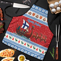 Finland Viking Santa Christmas Apron Funny Reindeer Norse Xmas - Wonder Print Shop