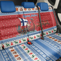 Finland Viking Santa Christmas Back Car Seat Cover Funny Reindeer Norse Xmas - Wonder Print Shop