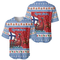Finland Viking Santa Christmas Baseball Jersey Funny Reindeer Norse Xmas - Wonder Print Shop