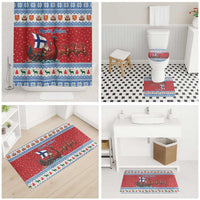 Finland Viking Santa Christmas Bathroom Set Funny Reindeer Norse Xmas - Wonder Print Shop