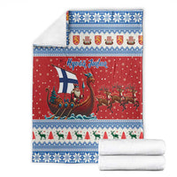 Finland Viking Santa Christmas Blanket Funny Reindeer Norse Xmas - Wonder Print Shop