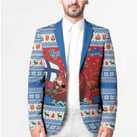 Finland Viking Santa Christmas Blazer Funny Reindeer Norse Xmas - Wonder Print Shop