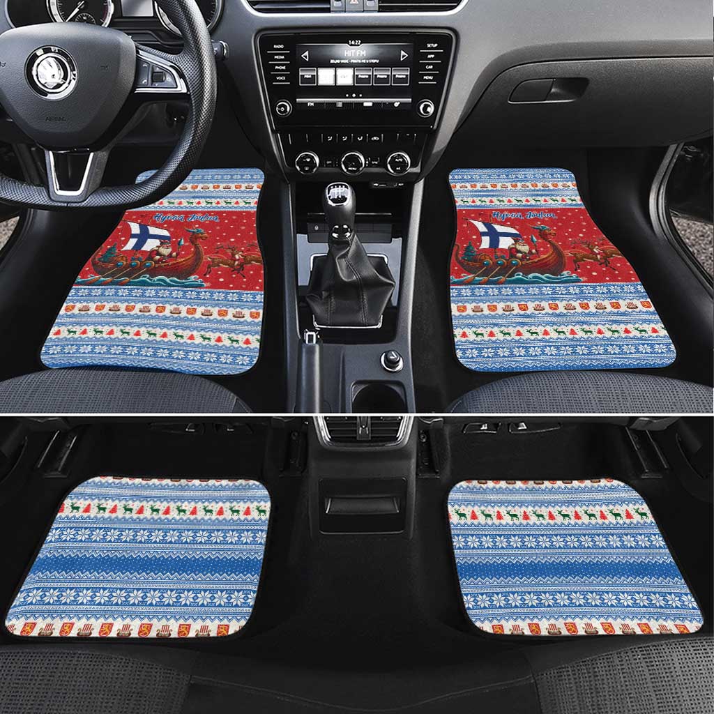 Finland Viking Santa Christmas Car Mats Funny Reindeer Norse Xmas - Wonder Print Shop