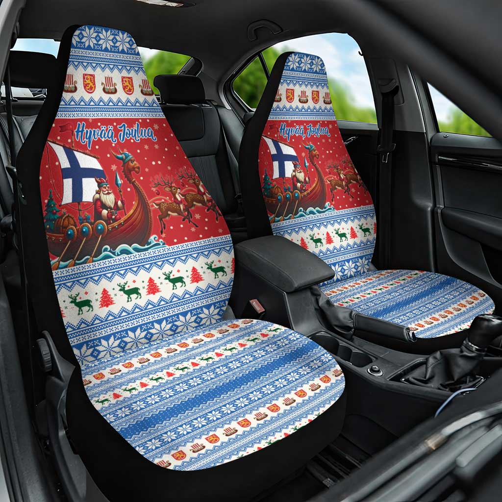 Finland Viking Santa Christmas Car Seat Cover Funny Reindeer Norse Xmas - Wonder Print Shop