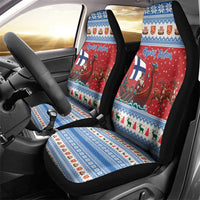 Finland Viking Santa Christmas Car Seat Cover Funny Reindeer Norse Xmas - Wonder Print Shop