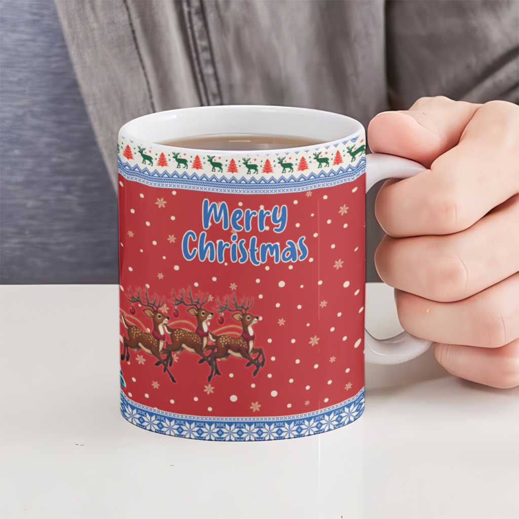 Finland Viking Santa Christmas Ceramic Mug Funny Reindeer Norse Xmas - Wonder Print Shop