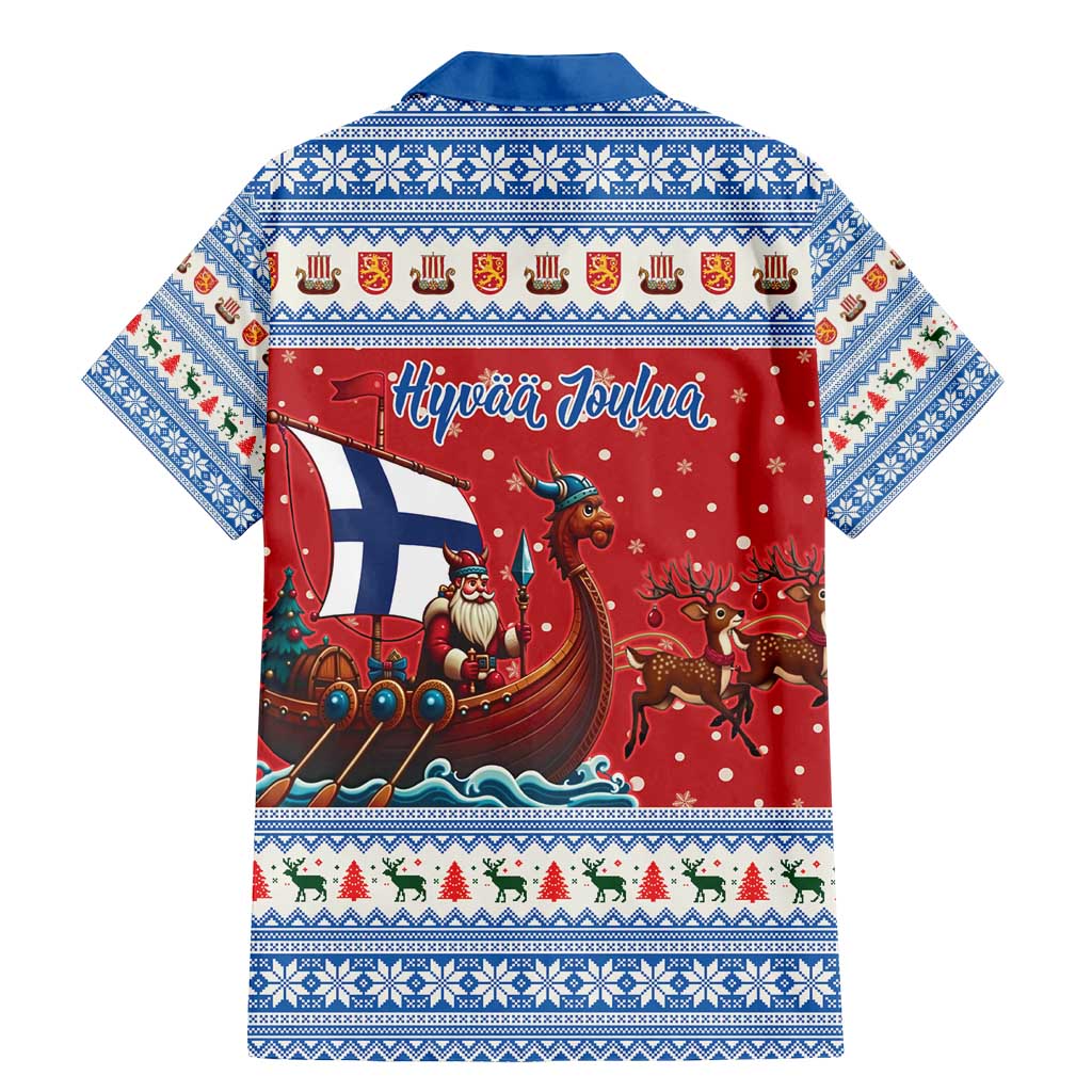 Finland Viking Santa Christmas Family Matching Mermaid Dress and Hawaiian Shirt Funny Reindeer Norse Xmas - Wonder Print Shop