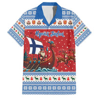 Finland Viking Santa Christmas Family Matching Off Shoulder Maxi Dress and Hawaiian Shirt Funny Reindeer Norse Xmas - Wonder Print Shop
