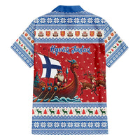 Finland Viking Santa Christmas Family Matching Off Shoulder Short Dress and Hawaiian Shirt Funny Reindeer Norse Xmas - Wonder Print Shop
