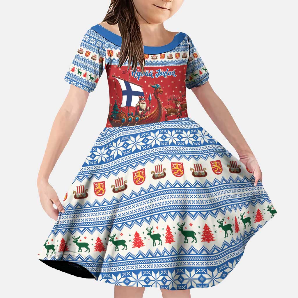 Finland Viking Santa Christmas Family Matching Tank Maxi Dress and Hawaiian Shirt Funny Reindeer Norse Xmas - Wonder Print Shop