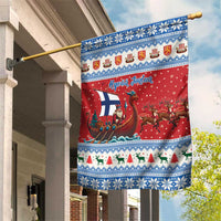 Finland Viking Santa Christmas Garden Flag Funny Reindeer Norse Xmas - Wonder Print Shop
